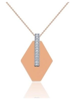 Diamond Line-Gülaylar 14 Ayar Altın  Kolye