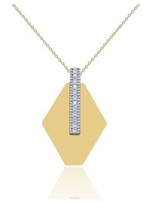 Diamond Line-Gülaylar 14 Ayar Altın  Kolye