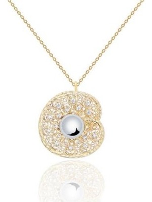 Diamond Line-Gülaylar 14 Ayar Altın  Kolye