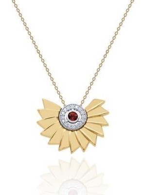 Diamond Line-Gülaylar 14 Ayar Altın Renkli  Kolye