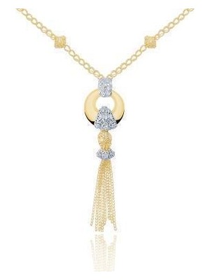 Diamond Line-Gülaylar 14 Ayar Altın  Kolye
