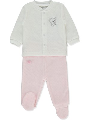 Bebetto Kadife Patikli Pijama Takımı 2li (My Lıttle One) Pembe