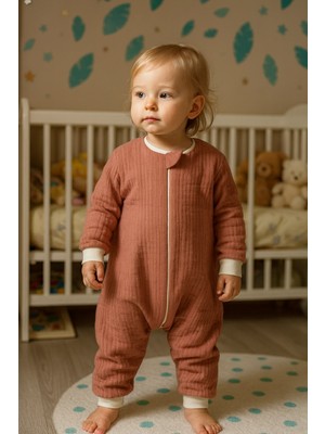 Enhitbaby Uzun Kollu Penye Astarlı 4 Kat Müslin Uyku Tulumu (1.5 Tog)