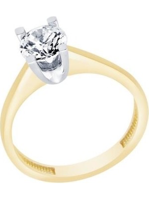 Diamond Line-Gülaylar  14 Ayar Tektaş Yüzük