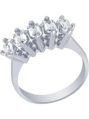 Diamond Line Gülaylar Altın 14 Ayar Baget Taşlı Yüzük