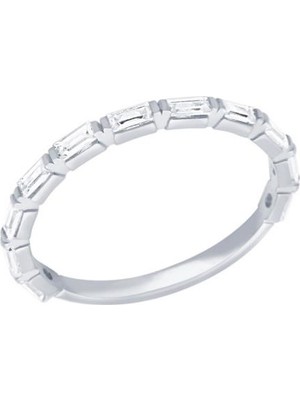 Diamond Line-Gülaylar - Altın 14 Ayar Baget Taşlı Yüzük