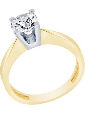 Diamond Line-Gülaylar  14 Ayar Tektaş Yüzük