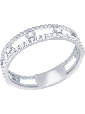 Diamond Line-Gülaylar - 14 Ayar Altın Trend Yüzük