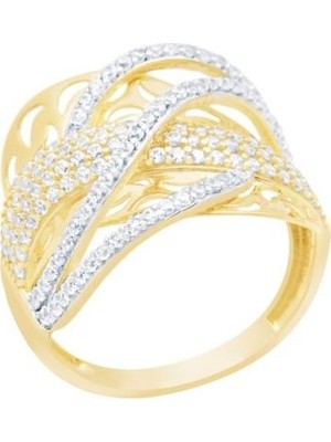 Diamond Line-Gülaylar  14 Ayar Trend Yüzük