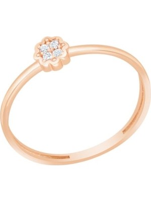 Diamond Line-Gülaylar - Altın 14 Ayar Geometrik Yüzük