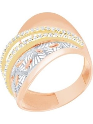 Diamond Line-Gülaylar  14 Ayar Trend Yüzük