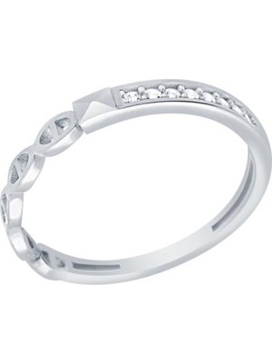 Diamond Line-Gülaylar - Altın 14 Ayar Trend Yüzük