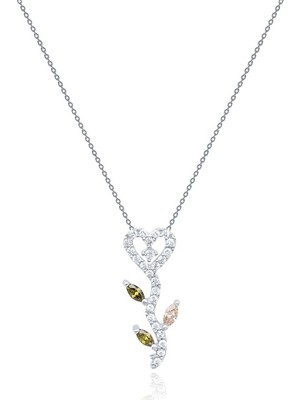 Diamond Line-Gülaylar 14 Ayar Altın Kalp Kolye