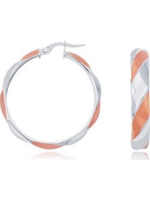 Diamond Line-Gülaylar 14 Ayar Altın Halka Küpe