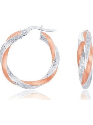 Diamond Line-Gülaylar 14 Ayar Altın Halka Küpe