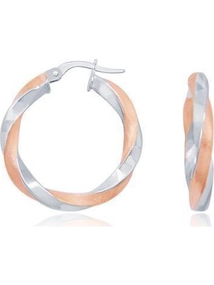 Diamond Line-Gülaylar 14 Ayar Altın Halka Küpe