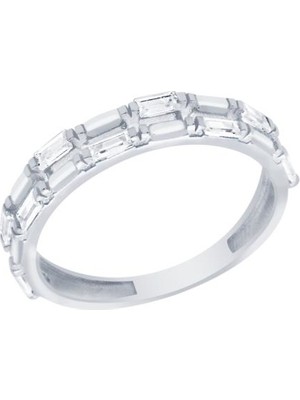 Diamond Line-Gülaylar - Altın 14 Ayar Baget Taşlı Yüzük