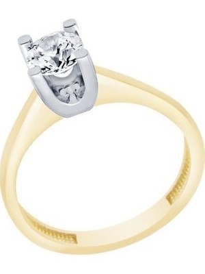 Diamond Line-Gülaylar  14 Ayar Tektaş Yüzük