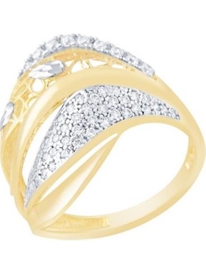 Diamond Line-Gülaylar  14 Ayar Trend Yüzük