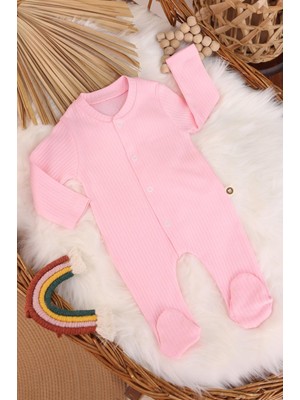 Kidello Pembe Patikli Kız Bebek Tulum