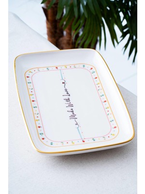 UltraNova Şık 30 cm Çok Amaçlı Servis Tabağı, Modern ve Zarif Tasarım