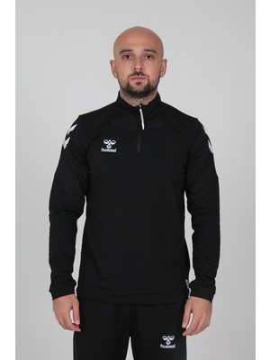 Hummel Oregon Half Zip Erkek Siyah Yuvarlak Yaka Sweatshirt