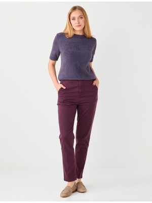 Jimmy Key Bordo Normal Bel Normal Paça Gabardin Pantolon