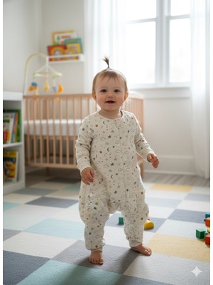 Enhitbaby Uzun Kollu Penye Astarlı 4 Kat Müslin Uyku Tulumu (1.5 Tog)