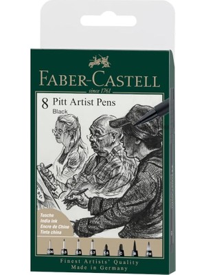 Faber-Castell Pitt Artist Pen Çizim Kalemi 8'li, C 199