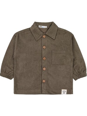 Civil Boys Kol Ucu Lastikli 2-5 Yaş Gömlek - Haki 5-6 Yaş