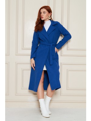 Comstar Kadın Kaşe Astarsız Kuşaklı Kaban