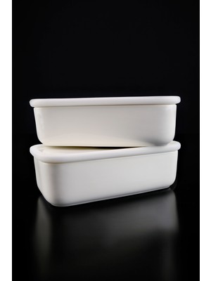 UltraNova Beyaz 19 cm Porselen Dikdörtgen Kahvaltılık Seti, Şık ve Kullanışlı