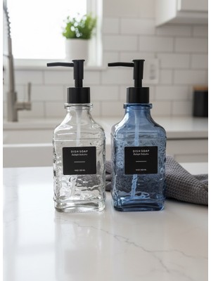 Rooc Home 2’li Cam Sıvı Bulaşık Sabunluk Seti – 500 ml