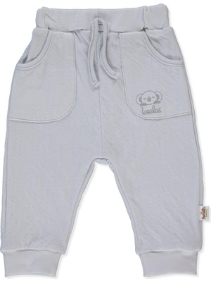 Bebetto Organik Süprem Double Patiksiz Pantolon (Organıc Stars And Koalas) Gri