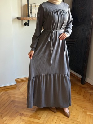 Roba ve Etek Büzgülü Örme Elbise 2419 Navra | Fendel