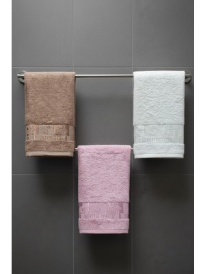 Class Bambu 3'lü 30 x 50 cm Mutfak Havlusu Kahve - Gül Kurusu - Ekru Bamboo Life