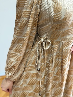 Yakma Kadife Astarlı Elbise 2301 Navra | Fendel