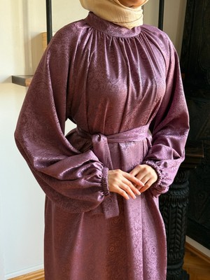 Reglan Kol Hakim Yaka Saten Elbise 1837 Navra | Fendel