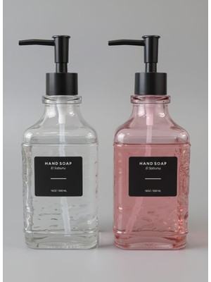 Rooc Home 2’li Cam Sıvı El Sabunluk Seti – 500 ml