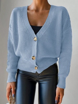 Kolleksa Düğme Detay Triko Bluz