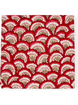 Caspari Pontchartrain Scallop Red Luncheon Napkins - 20 Per Package