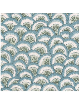 Caspari Pontchartrain Scallop Blue Cocktail Napkins - 20 Per Package