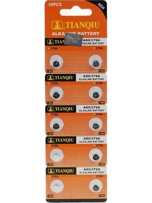 Costurera Tıanqıu Ag0 LR69/LR521/379 Alkalin 10'lu Düğme Pil