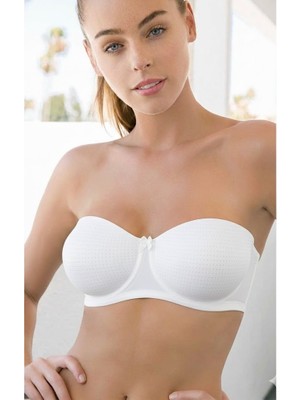 Yeni İnci Kadın Straplez Desenli Balenli Toparlayıcı Sütyen 1780