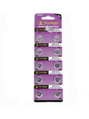 Costurera Tıanqıu Ag6 LR920/371 Alkalin 10'lu Düğme Pil