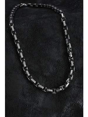 Nuvigo 316L Çelik Kral Zincir Model Gümüş Renk Erkek Kolye - TJ-ERK1405