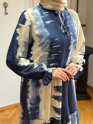 Desenli Çingene Şifon Elbise 1859 Navra | Fendel