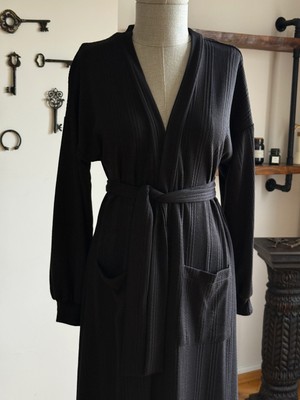 Cepli ve Kuşaklı Örme Uzun Hırka Ferace 2409 Navra | Fendel