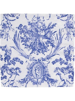Caspari Romantic Toile Blue Luncheon Napkins - 20 Per Package