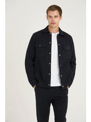 Kly Erkek Comfort Fit Çıtçıtlı Gömlek Kısa Kol T-Shirt Jogger Pantolon 3'lü Eşofman Takım